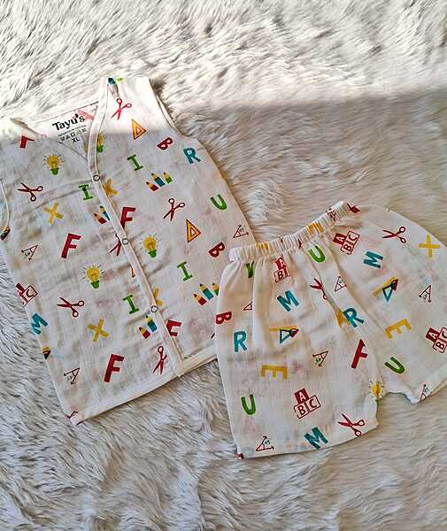 Muslin jabla set-Alphabet