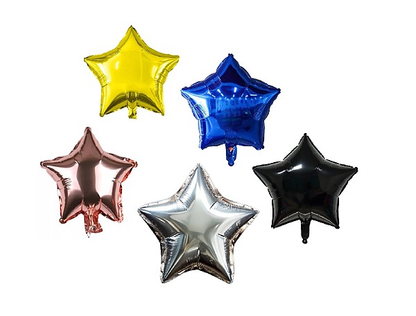 18" Heart Shape Party Decorative Foil Balloon Multi Color -Pack of 6