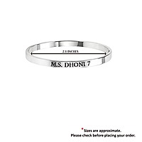 M.S. Dhoni 7 Engraved Stainless Steel Kada Bracelet