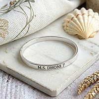 M.S. Dhoni 7 Engraved Stainless Steel Kada Bracelet