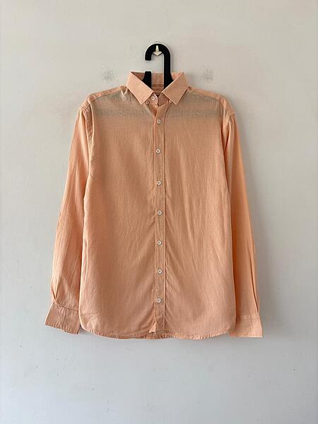 Peach essence linen shirt