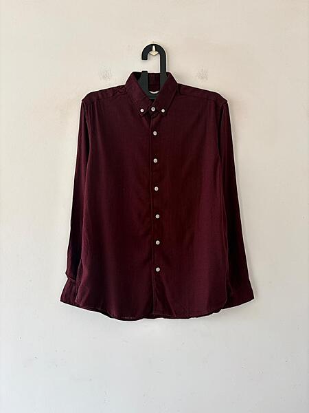 Maroon regal linen shirt