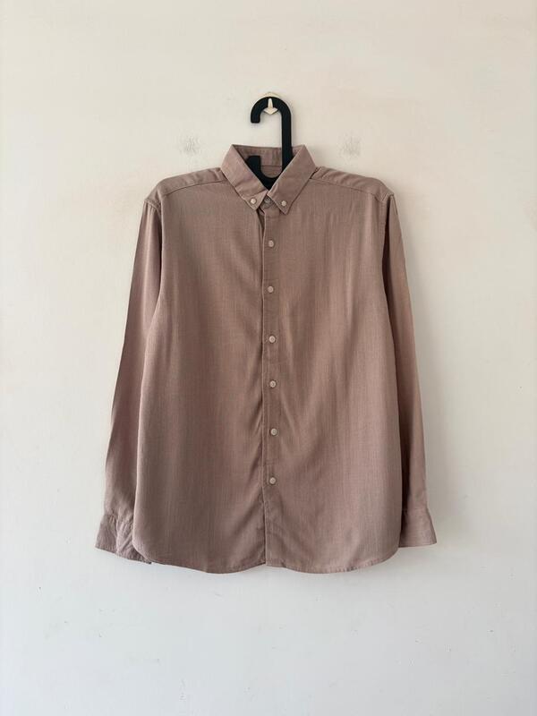 Wood brown linen shirt
