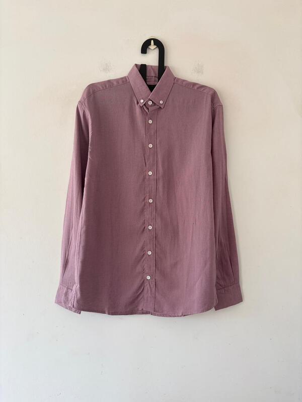 Mauve luxe linen shirt
