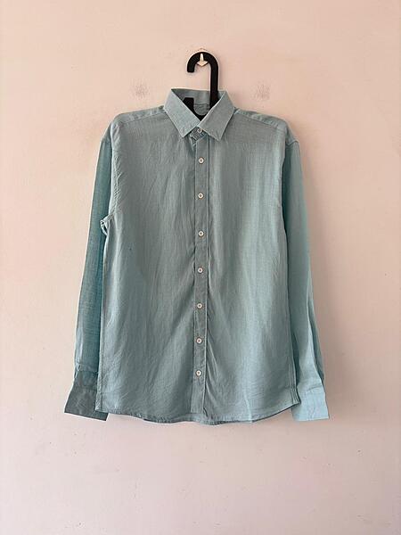 Azure breeze linen shirt