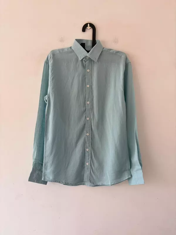 Azure breeze linen shirt