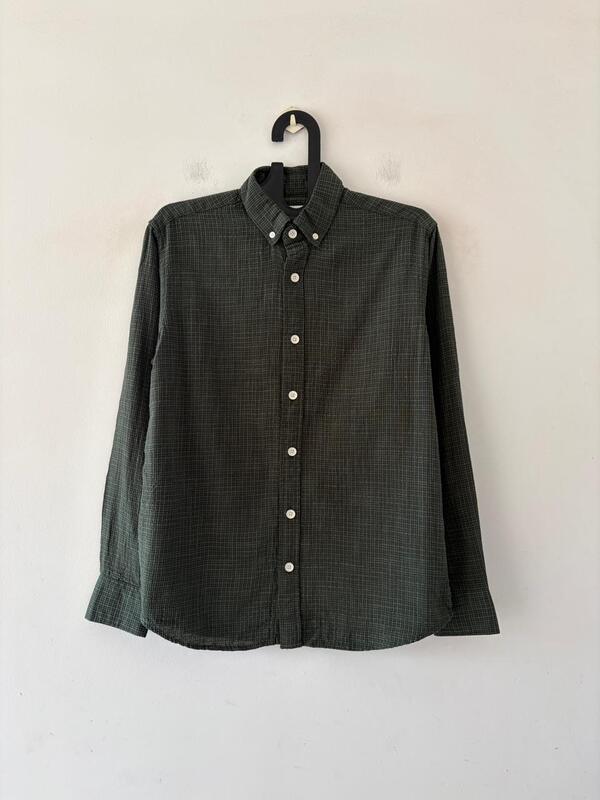 Forest textured check shirt