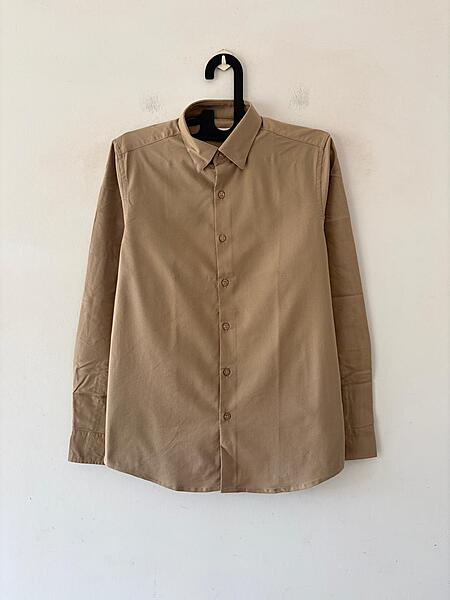 Beige pure oxford shirt