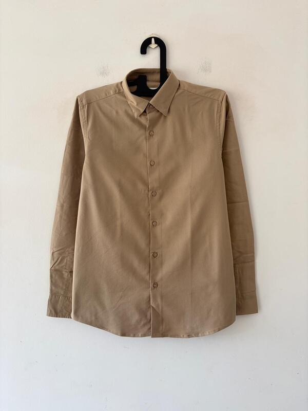 Beige pure oxford shirt