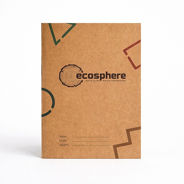 King Size Eco Notebook | Recycled Paper Journal | Grid Dot Lined Pages | Ecosphere