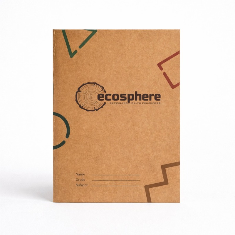 King Size Eco Notebook | Recycled Paper Journal | Grid Dot Lined Pages | Ecosphere