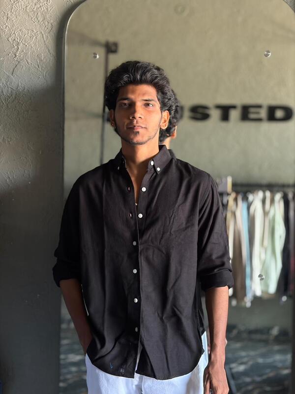 Onyx pure linen shirt