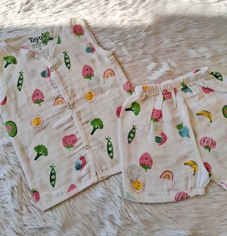 Muslin Jabla set-Veggies