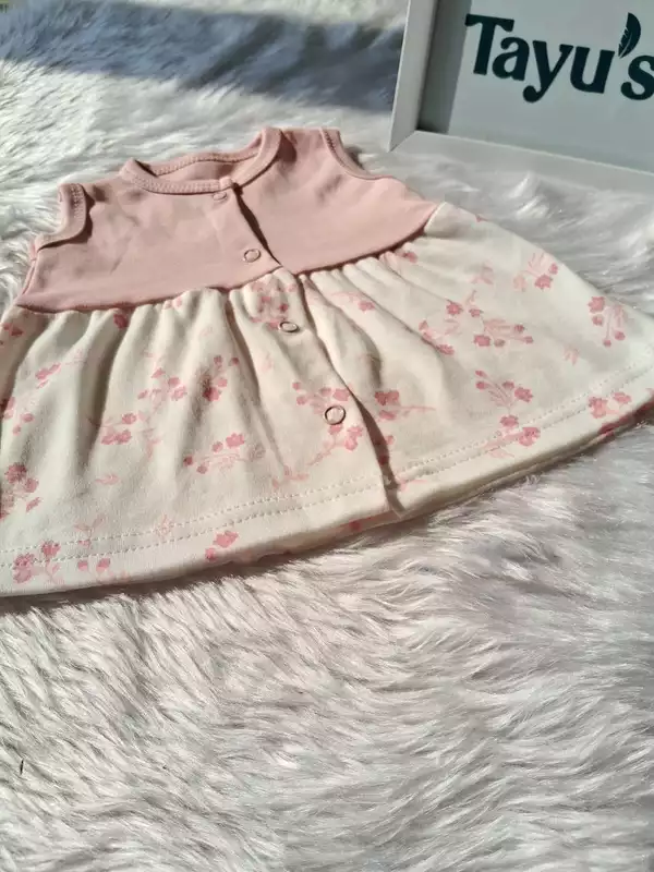 Cotton Button Frocks Combo-Pack of 3