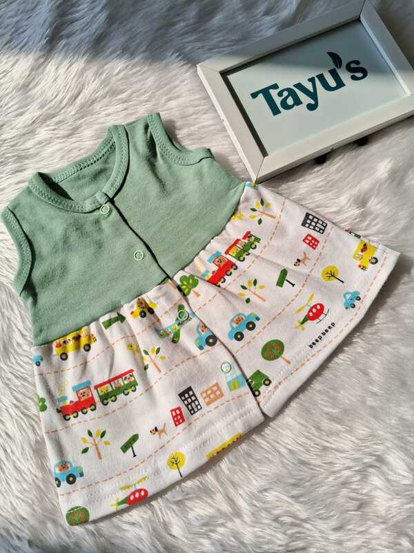 Cotton Button Frocks Combo-Pack of 3