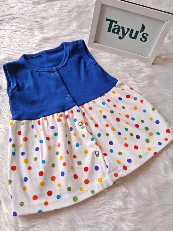 Cotton Button Frocks Combo-Pack of 3