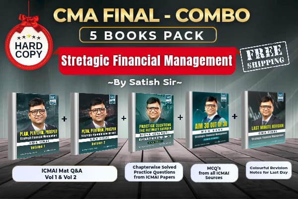 CMA Final Strategic Financial Management (SFM) Combo Book Set (Question Bank (Vol 1 & 2), MCQ, DJB, Summary Notes) by CA Satish Jalan