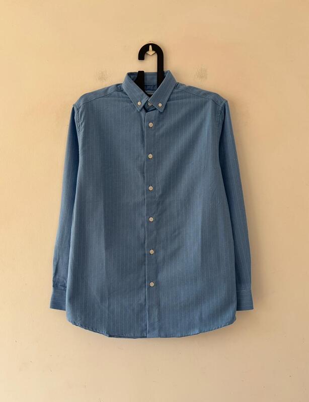 Azure pin stripes shirt