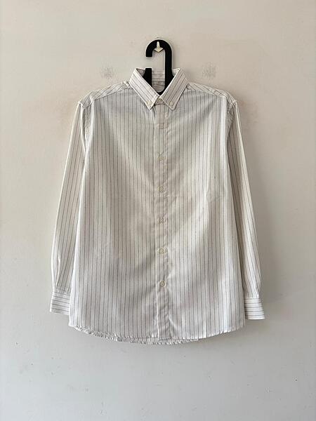 White gray stripes shirt