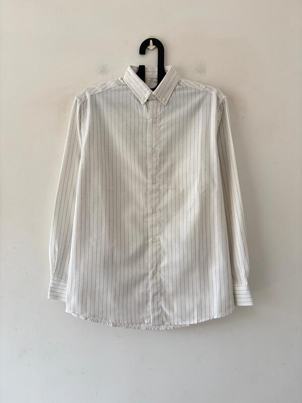 White gray stripes shirt