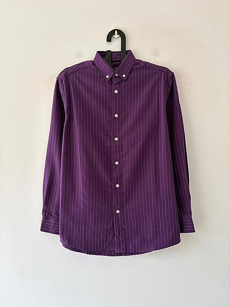 Plum pin stripes shirt