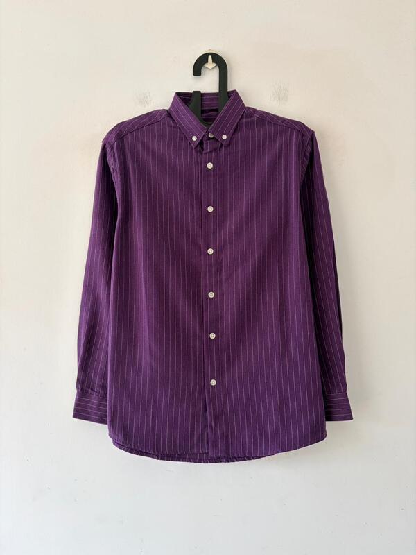 Plum pin stripes shirt