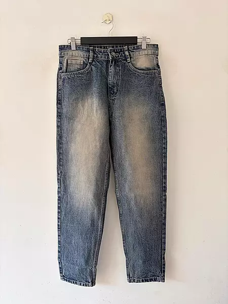 Dusty blue faded momfit jeans