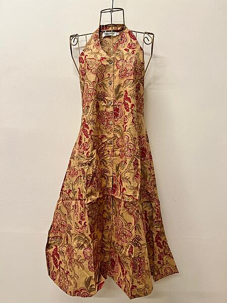 Cyra's Racer Back Dress - Cream & Flowers