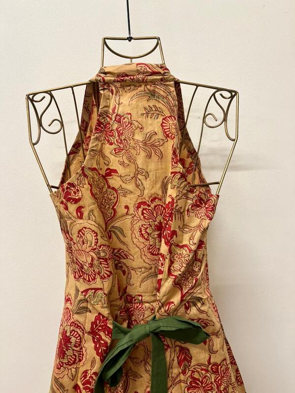 Cyra's Racer Back Dress - Cream & Flowers