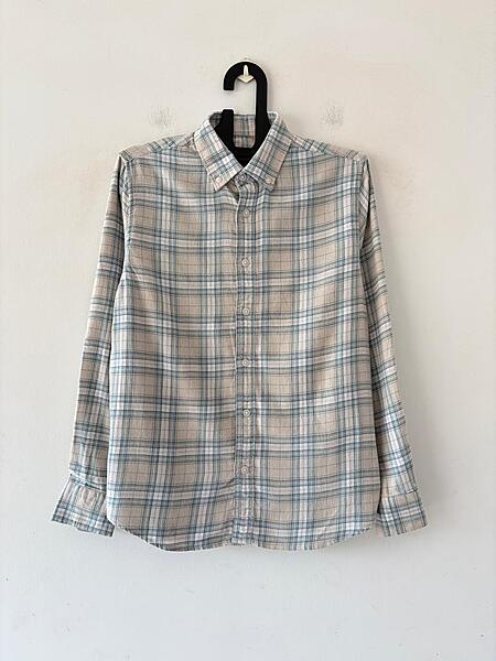 Sand beige & azure flannels