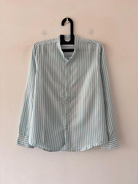 Sky blue striped mandarin