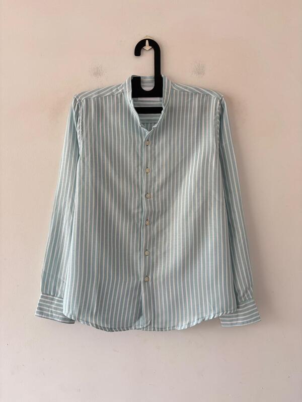 Sky blue striped mandarin