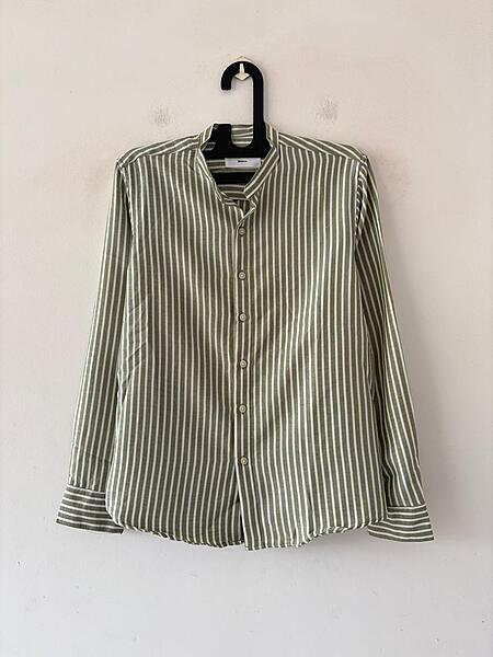 Olive luxe striped mandarin