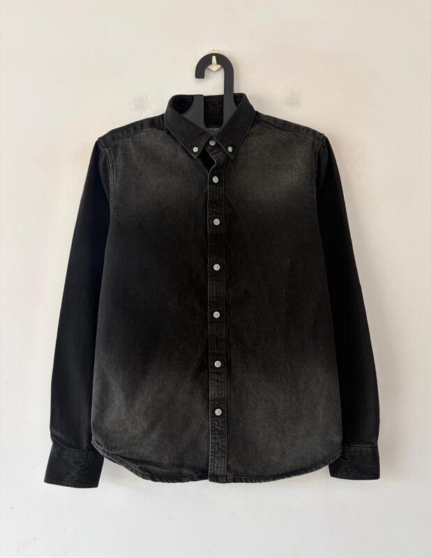 Shadow wash denim shirt