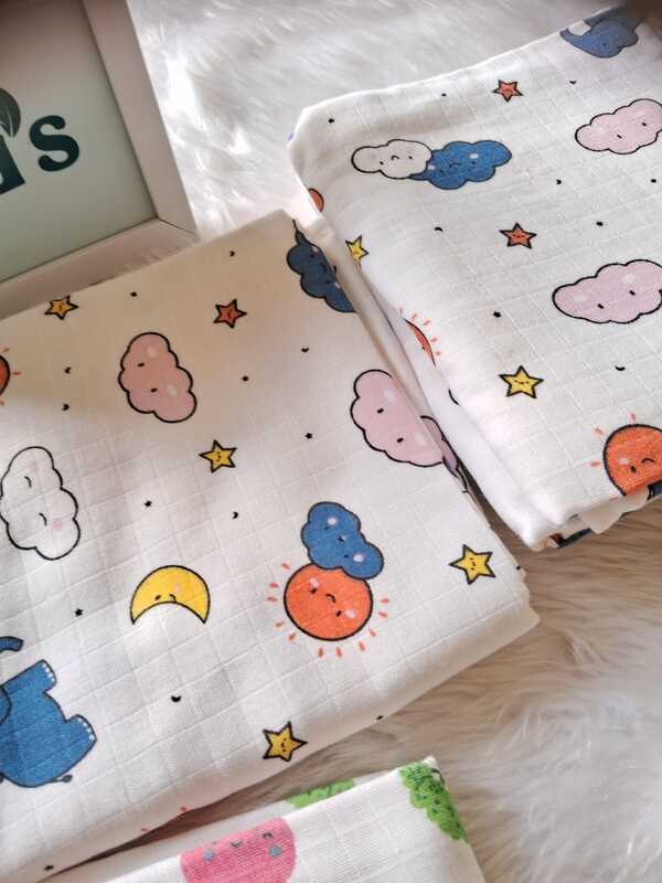 Muslin  Double layer cap towel (0-24 Months)