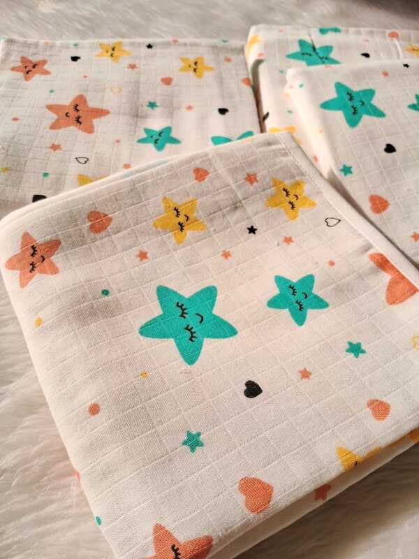 Muslin  Double layer cap towel (0-24 Months)