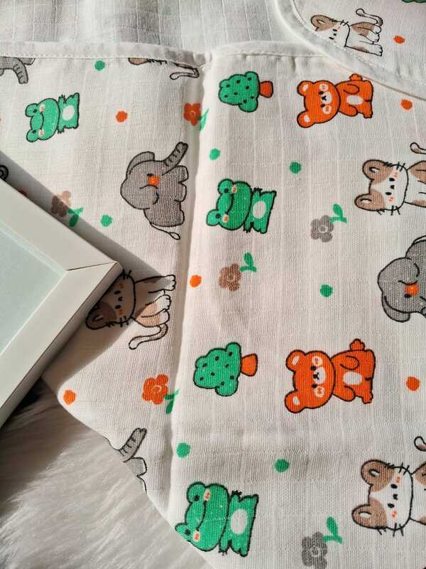 Muslin  Double layer cap towel (0-24 Months)
