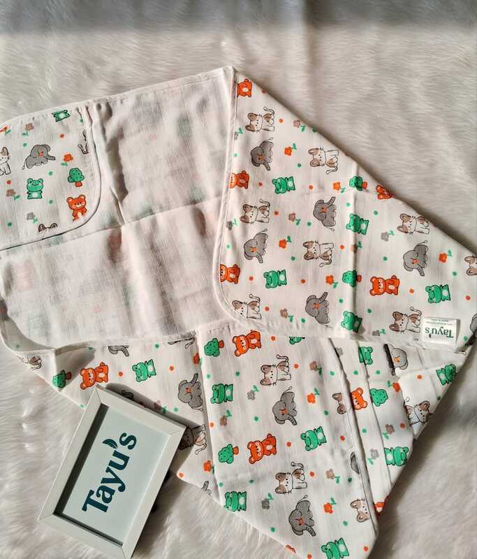 Muslin  Double layer cap towel (0-24 Months)