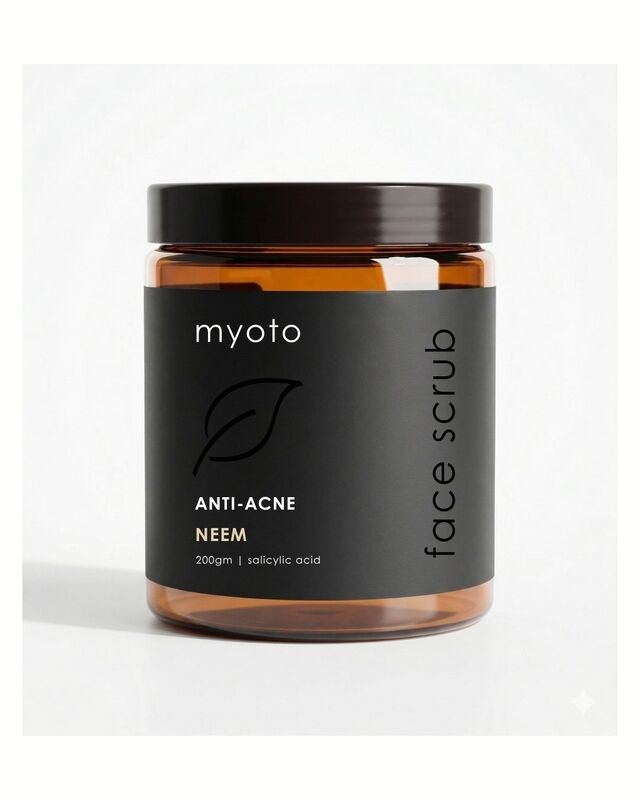 myoto anti-acne face scrub - salicylic acid & neem | 200gm