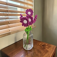 Crochet Large Purple Daisy Flower Crochet Large Purple Daisy Flower