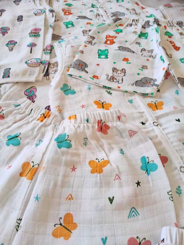 Muslin Jabla set combo-Pack of 6