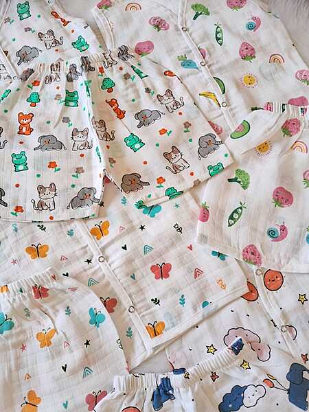 Muslin Jabla set combo-Pack of 6