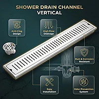 Vertical  Shower Drain Channel