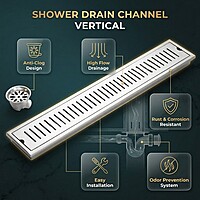 Vertical  Shower Drain Channel