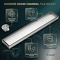Tile/Marble Insert Shower Drain Channel