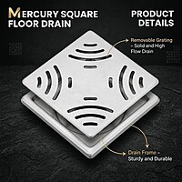 Mercury Square Floor Drain