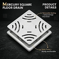 Mercury Square Floor Drain