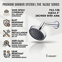 Alexa 4" Shower with Arm