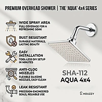 Aqua 4x4 Shower with Arm 9 Inch