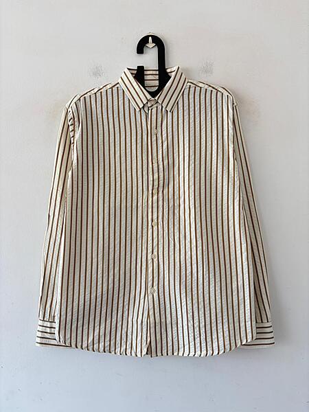 Chestnut textured stripes shirt